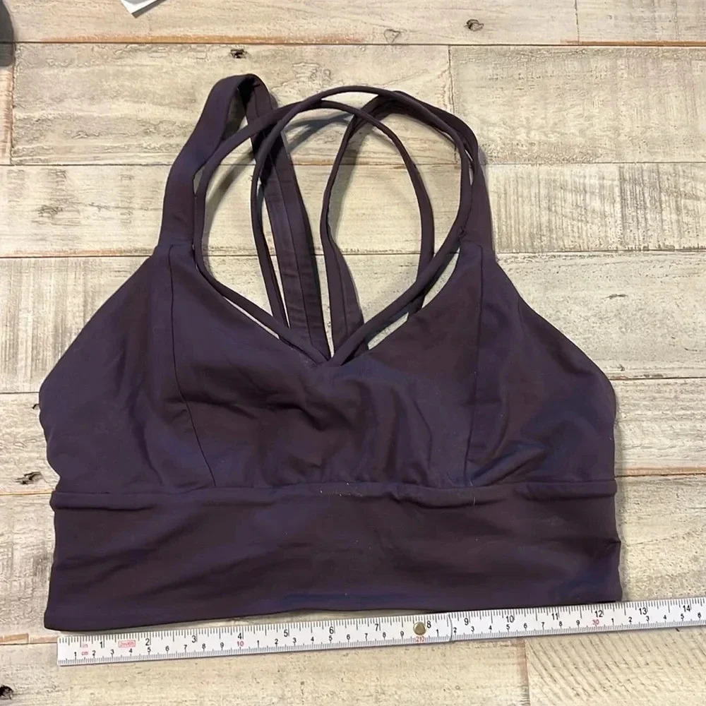 Lululemon Pushing Limits women’s sports bra 6 light support strappy back stretch